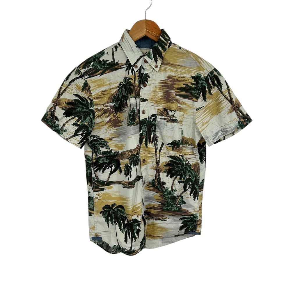 American Eagle Outfitters  XS‎ Tropical Palm Tree Aloha Hawaiian shirt button up